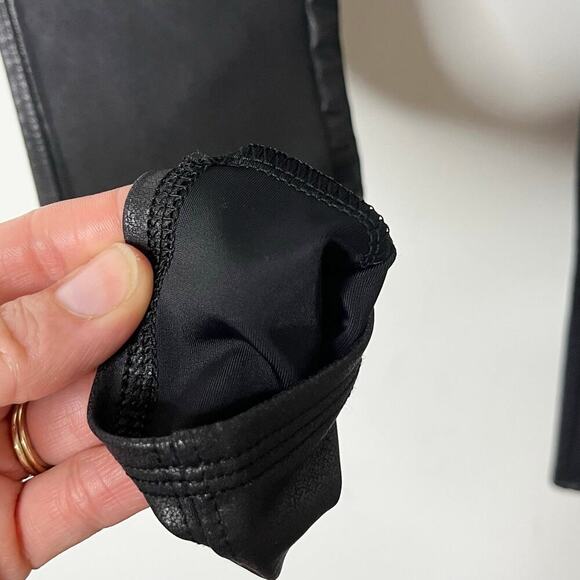 Jane and Bleecker Women's Faux Leather Leggings S Black High Rise Waist Stretch - Picture 5 of 7